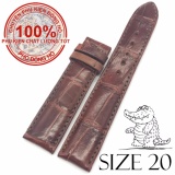 Dây đồng hồ da Cá Sấu SIZE 20mm (nâu)