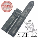 Dây đồng hồ da Cá Sấu SIZE 22mm (đen)