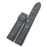 Dây đồng hồ da Cá Sấu Vân Tròn SIZE 20mm (đen)