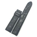 Dây đồng hồ da Cá Sấu Vân Tròn SIZE 22mm (đen)