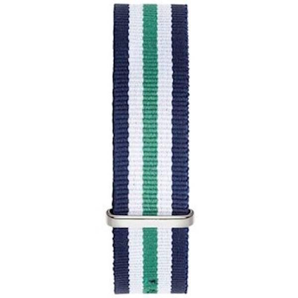 [HCM]dây đồng hồ nam dây vải dù Giatot 641 5 sọc(xanh phối trắng)