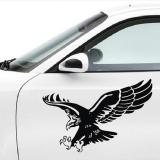 Decal hình Đại Bàng dán xe (Đen)