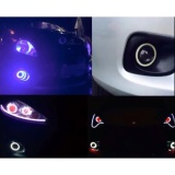 Đèn LED Bi Lồi Độ Gầm Xe Ô Tô - Đường kính 77mm - Màu Xanh lam
