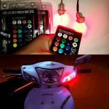 Bộ 2 đèn Led mini demi 16 màu có remote cho xe máy