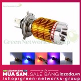 Đèn pha led 7 màu chân H4 gắn xe máy Greennetworks