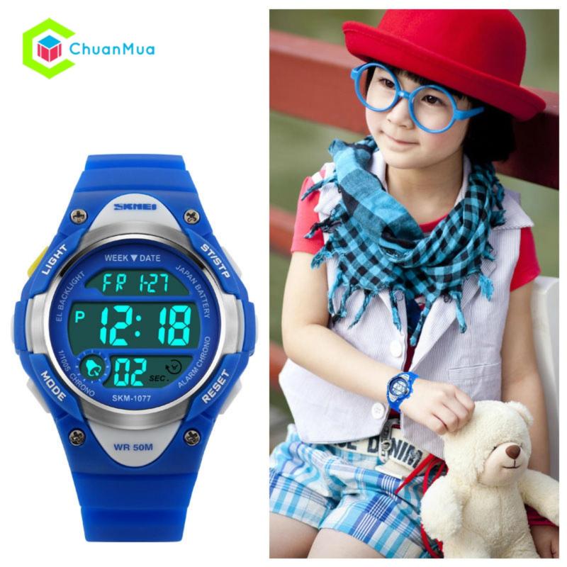 Đồng Hồ Bé Gái Skmei 1077 Funny Kid DHA471 - Màu Xanh Dương bán chạy