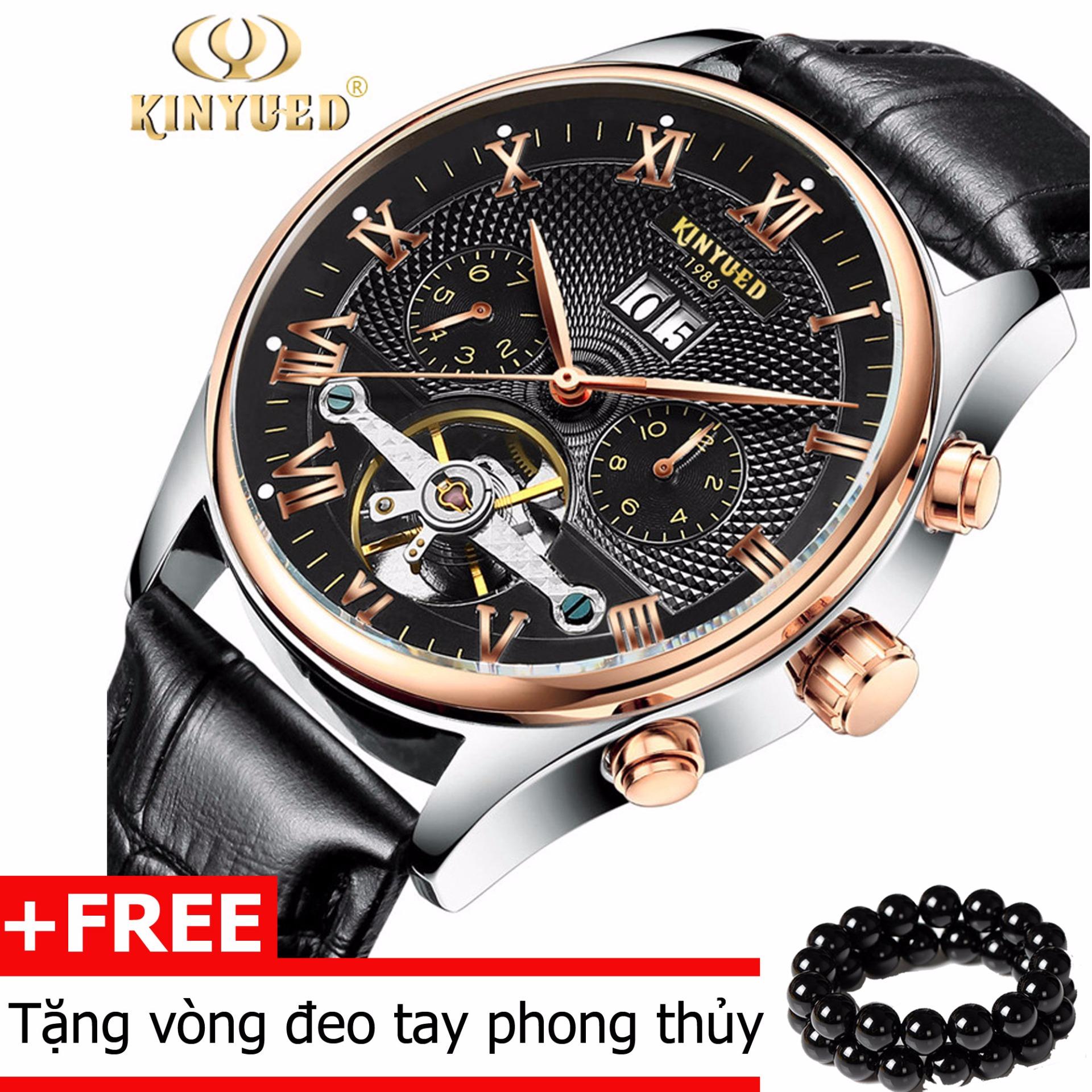 Đồng hồ cơ Automatic dây da chạy 5 kim Kinyued 1003