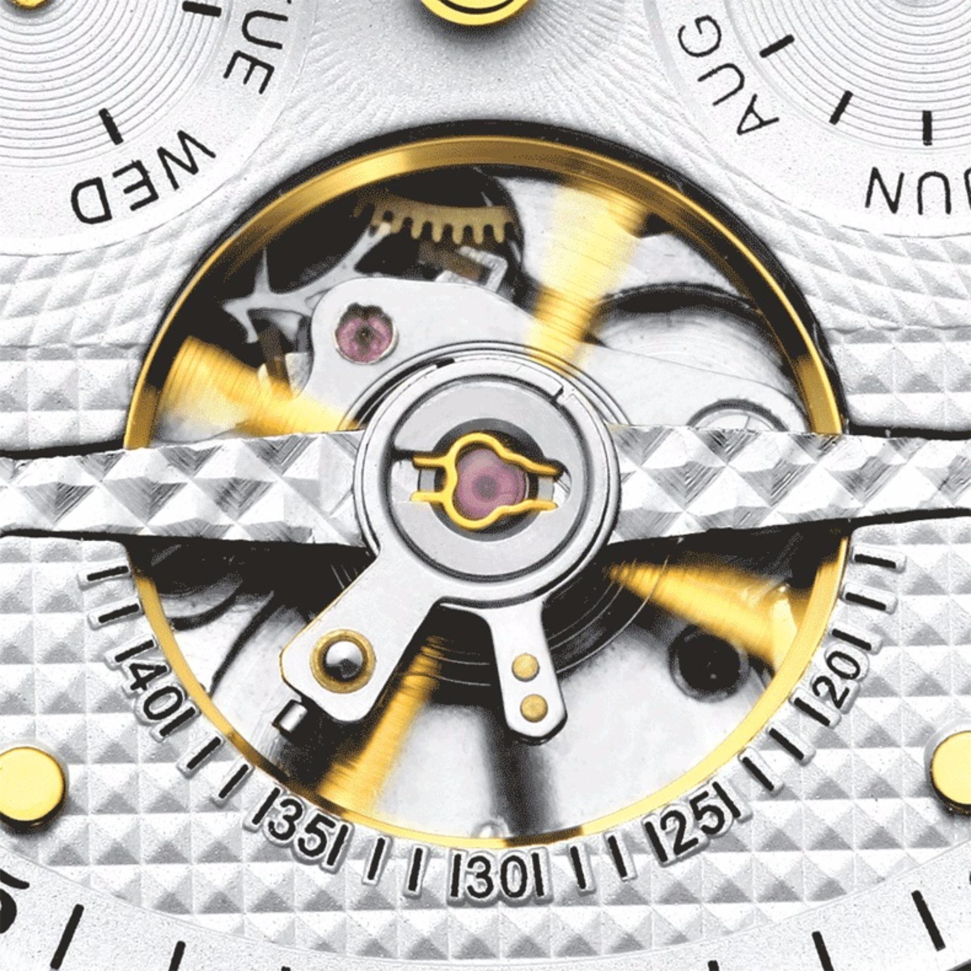Đồng hồ cơ Automatic dây da chạy 5 kim Kinyued 1003