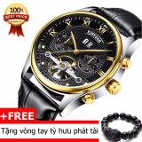 Đồng hồ cơ Automatic dây da chạy 5 kim Kinyued 1007