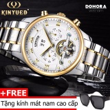 Đồng hồ cơ Automatic dây thép không gỉ full 5 kim Kinyued 1004