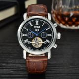 Đồng hồ cơ nam dây da MCE 6205 (Nâu)