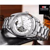 Đồng hồ cơ nam Tevise 795A chạy full kim (Mặt trắng dây bạc)