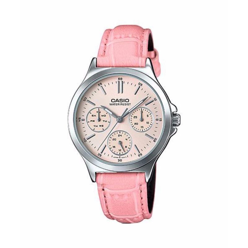 Nơi bán Đồng hồ dây da nữ hiệu Casio LTP-V300L-4AUDF (Hồng)