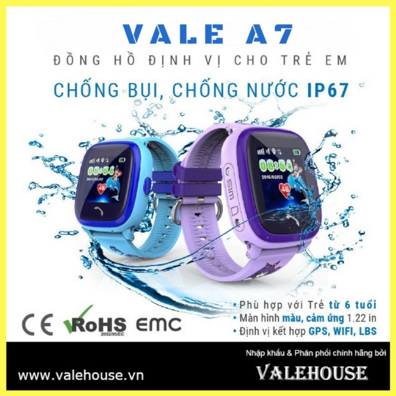 Nơi bán Đồng hồ định vị trẻ em VALE A7 - 0014 Tím