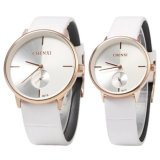 Đồng hồ đôi dây da Chenxi 06KN1A (Trắng phối vàng)
