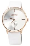 Đồng hồ đôi dây da Chenxi 06KN1A (Trắng phối vàng)