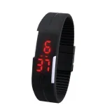 [HCM]Đồng hồ led kiểu dáng thể thao dây dẻo Sport (Đen)