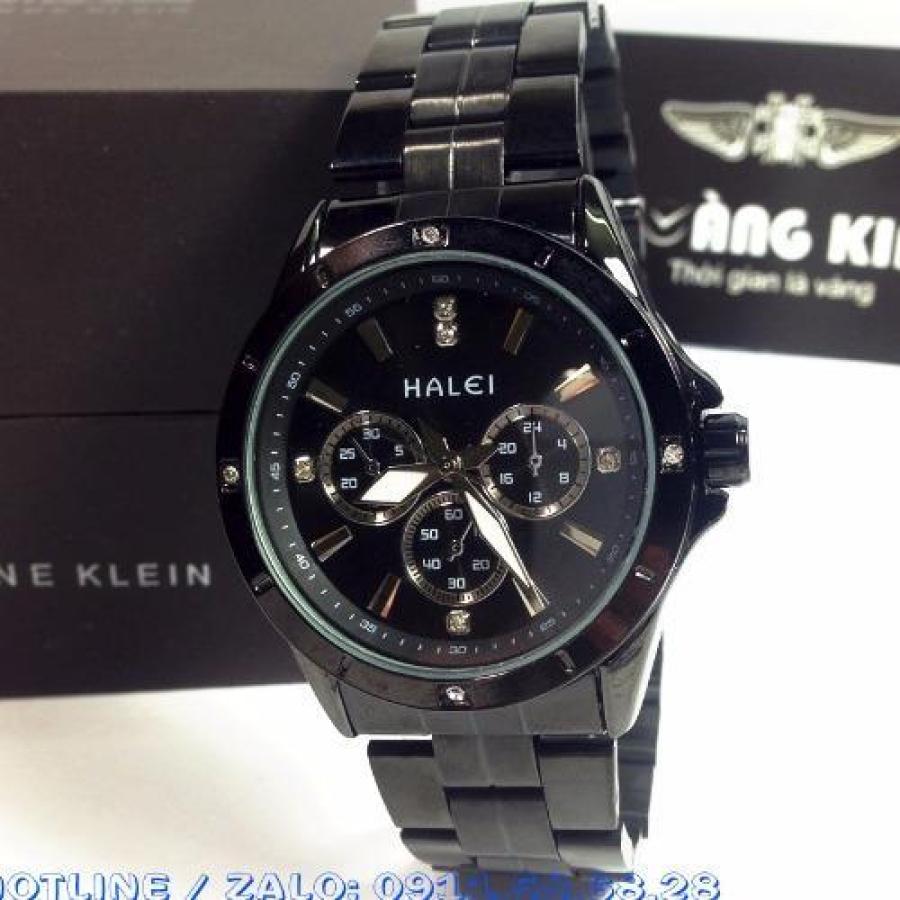 Đồng hồ nam chống nước dây thép không gỉ HALEI 88M full black