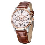 Đồng hồ nam dây da Bestdon BD9917G (Trắng)