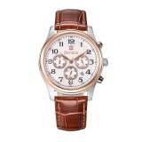 Đồng hồ nam dây da Bestdon BD9917G (Trắng)
