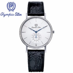 Đồng hồ nam dây da mặt kính sapphire chống xước Olympia Star OPA58082DMS-GL trắng bán chạy