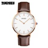 Đồng hồ nam dây da Skmei 1181 (Nâu)