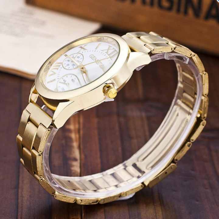 Đồng hồ nam dây hợp kim Geneva GE008-1 (Trắng)