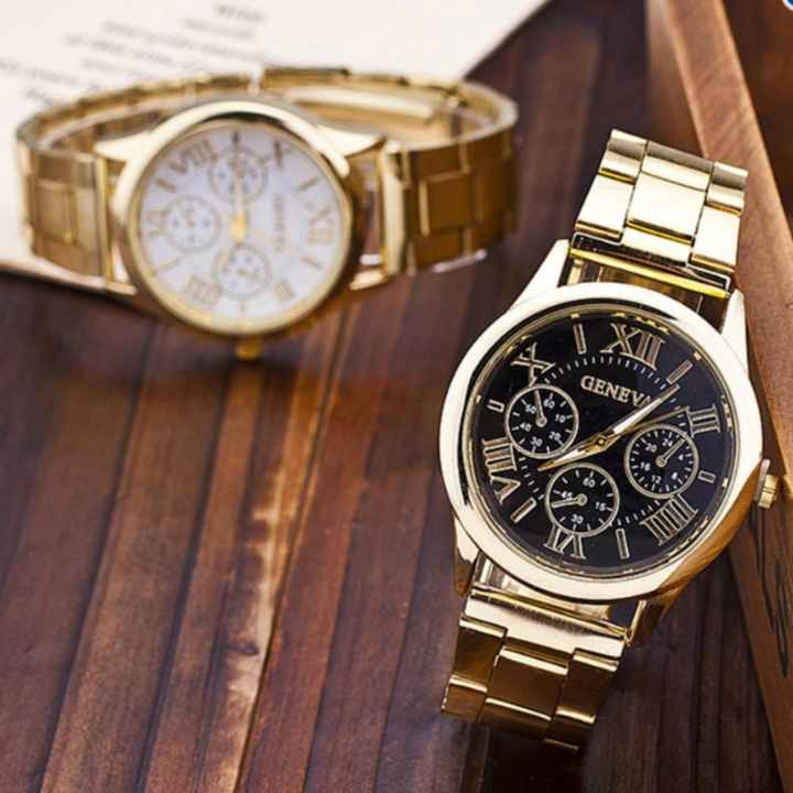 Đồng hồ nam dây hợp kim Geneva GE008-1 (Trắng)