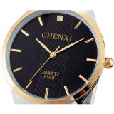 Đồng hồ nam dây thép không gỉ Chenxi 05KN0B (Mặt Đen)