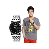 Đồng hồ nam dây thép không gỉ DHN21 (Đen)