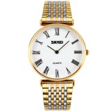 Đồng hồ nam dây thép không gỉ siêu mỏng Skmei 91KCN05 (Demi Trắng)
