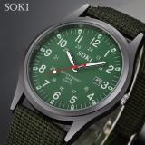 Đồng hồ nam dây vải bố SOKI S002-1 (Đen)