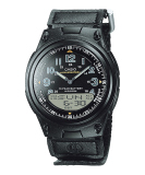 Đồng hồ nam dây vải Casio AW-80V-1BVDF (Đen)