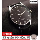Đồng hồ nam yazole d04 dây da hiển thị analog