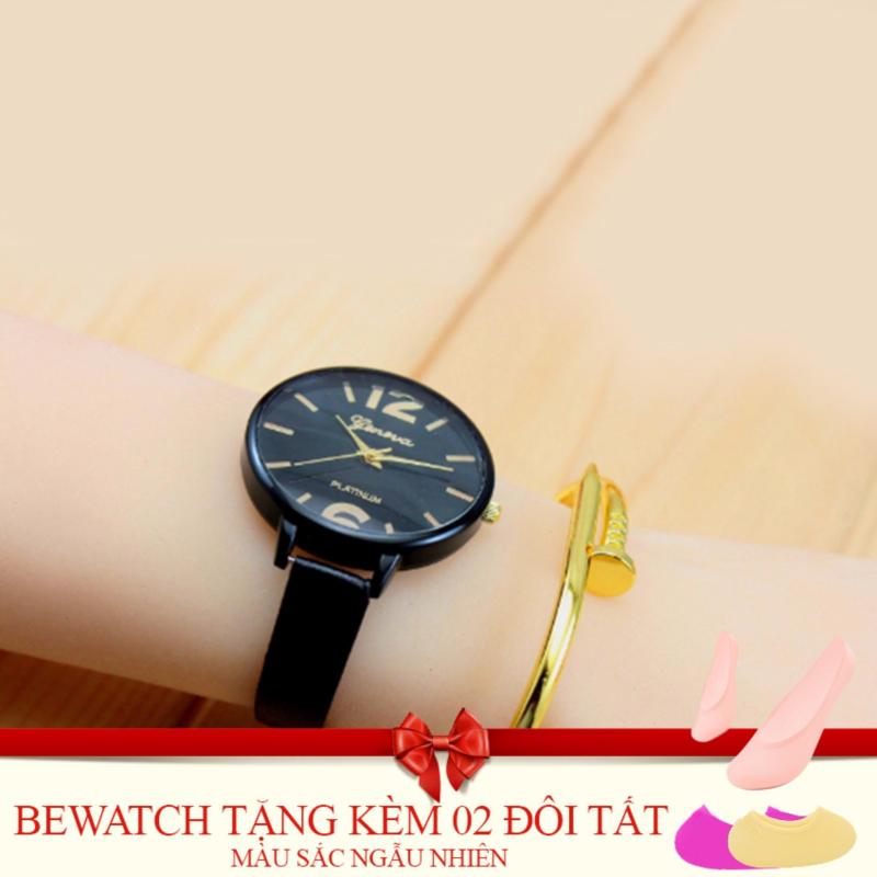 Nơi bán Đồng Hồ Nữ Dây Da BeWatch (Xanh).Tặng Kèm 02 Đôi Tất