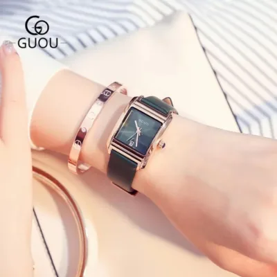 [HCM]Đồng hồ nữ dây da Guou 8089
