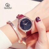 [HCM]Đồng hồ nữ dây da Guou 8094