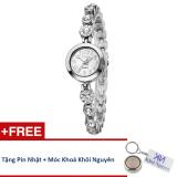 Đồng hồ nữ dây thép yaqin 72kcn03 + tặng pin nhật, móc khoá khôi nguyên