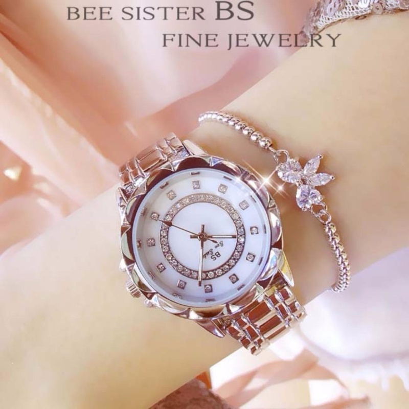 Đồng hồ nữ đính đá thời trang BS FA1506 (M Bạc)