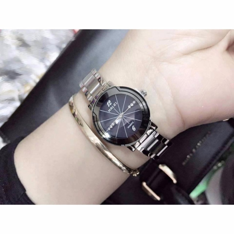 Đồng hồ nữ Halei 590 mặt màu đen cực xinh bán chạy