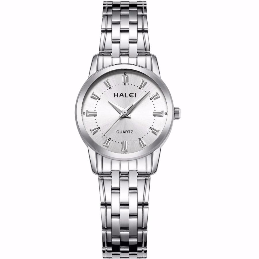 Đồng hồ nữ HaLei HL93 chống nước - dây trắng mặt trắng