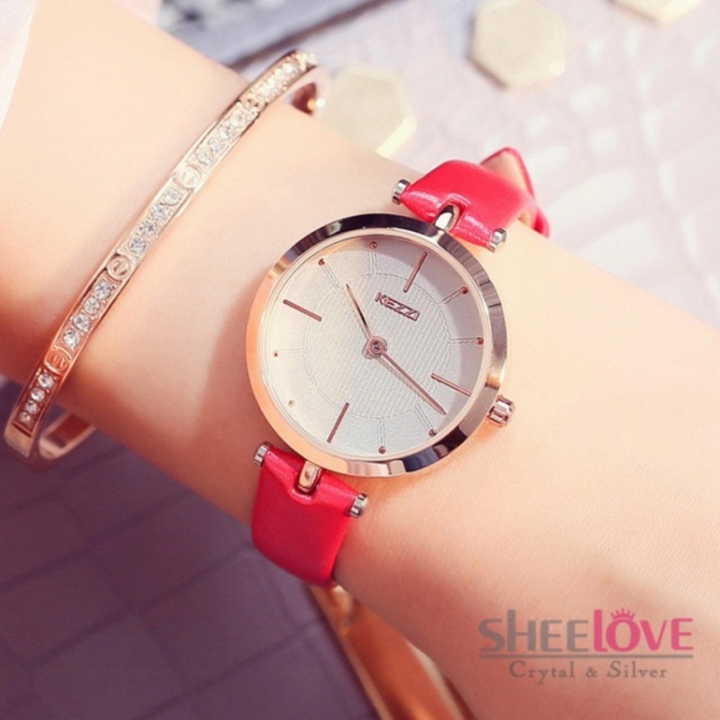 Đồng hồ nữ KEZZI dây da nhiều màu cao cấp trẻ trung Hàn Quốc WH-K1534