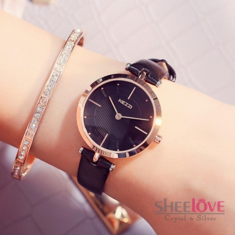 Đồng hồ nữ KEZZI dây da nhiều màu cao cấp trẻ trung Hàn Quốc WH-K1534