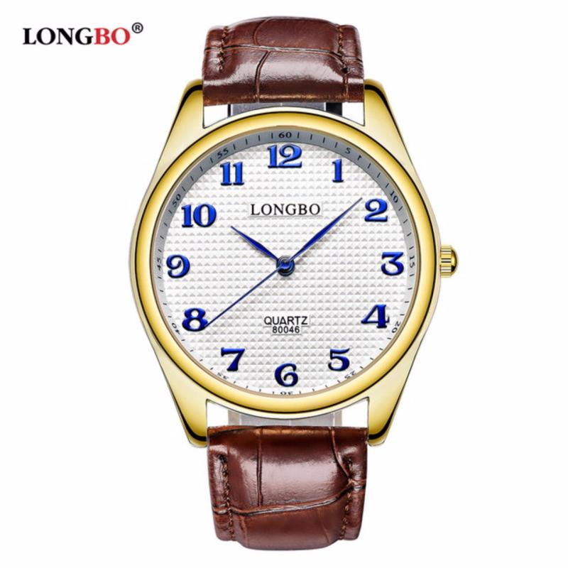 Nơi bán Đồng hồ Nữ LONGBO 80046026 (vàng, mặt trắng, dây da nâu)