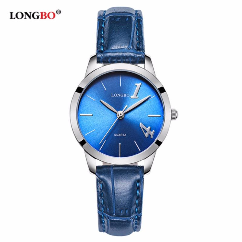 Nơi bán Đồng hồ Nữ LONGBO 80268L-S0707 (trắng, mặt xanh, dây da xanh)