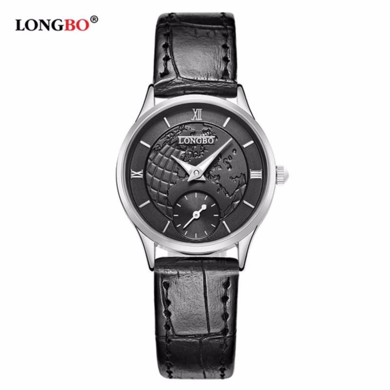 Nơi bán Đồng hồ Nữ LONGBO 80313L-S0202 (trắng, mặt đen, dây da đen)