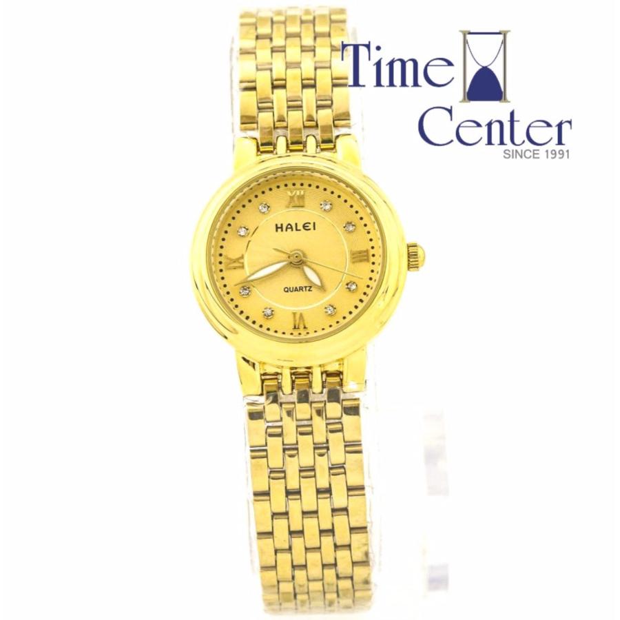 Đồng hồ nữ mạ vàng đính đá Halei HL222 mặt vàng    hồng