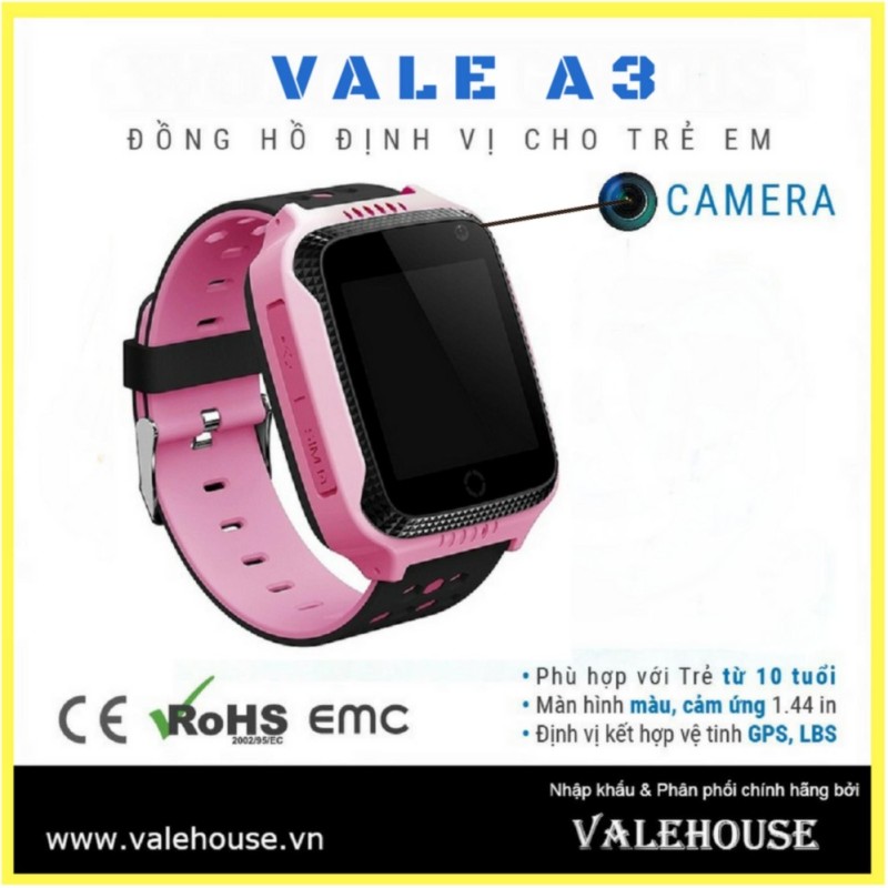 Giá bán Đồng hồ thông minh trẻ em VALE A3 HỒNG PHẤN 0123