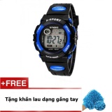 Đồng hồ trẻ em dây nhựa Synoke 99268 (Đen viền xanh)
