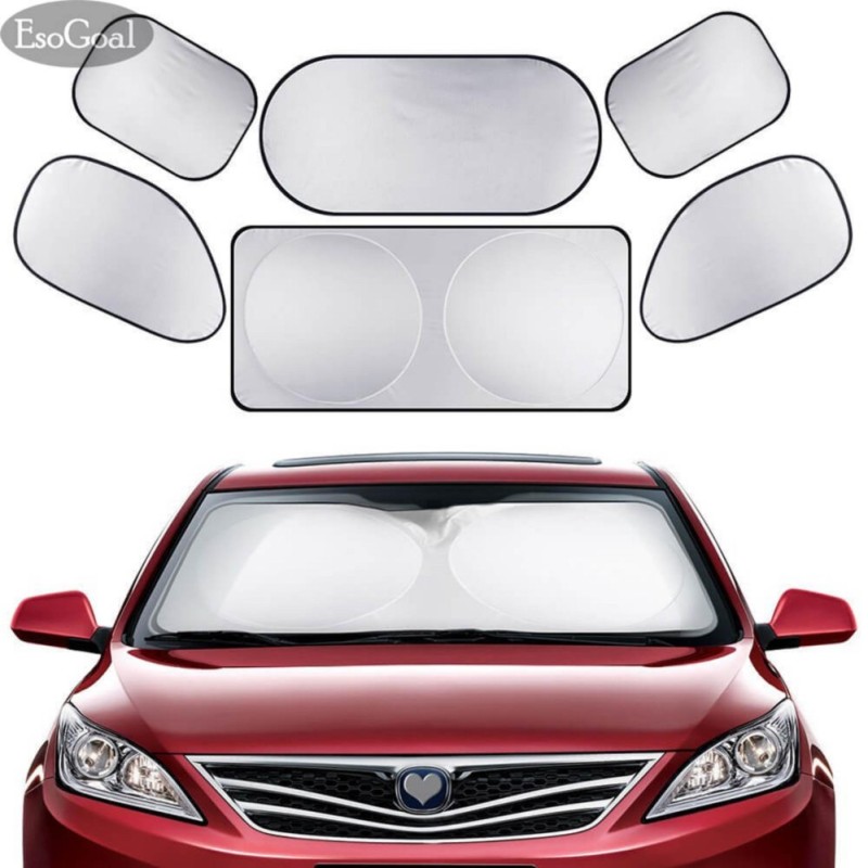 EsoGoal Full Car Sun Shade Folding Silvering Reflective Car Window Sun Shade Visor Shield Cover for All Kinds of Car SUV and Trucks - intl